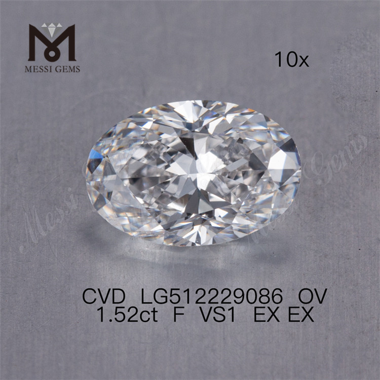 1.52ct F 대 cvd 다이아몬드 cvd 루즈 랩 다이아몬드 저렴한 가격