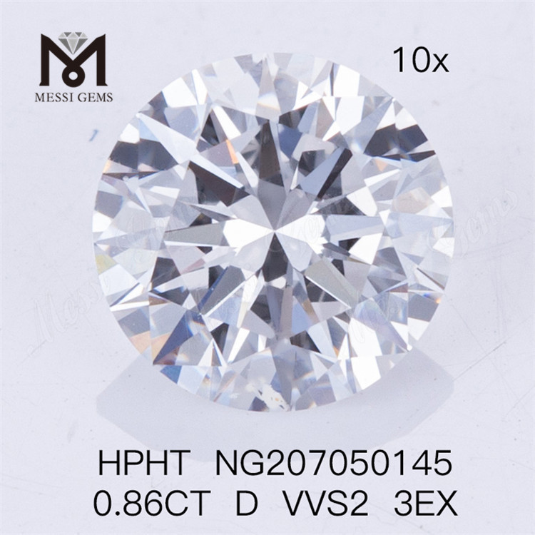 HPHT 0.86CT D VVS2 3EX 저렴한 실험실 다이아몬드