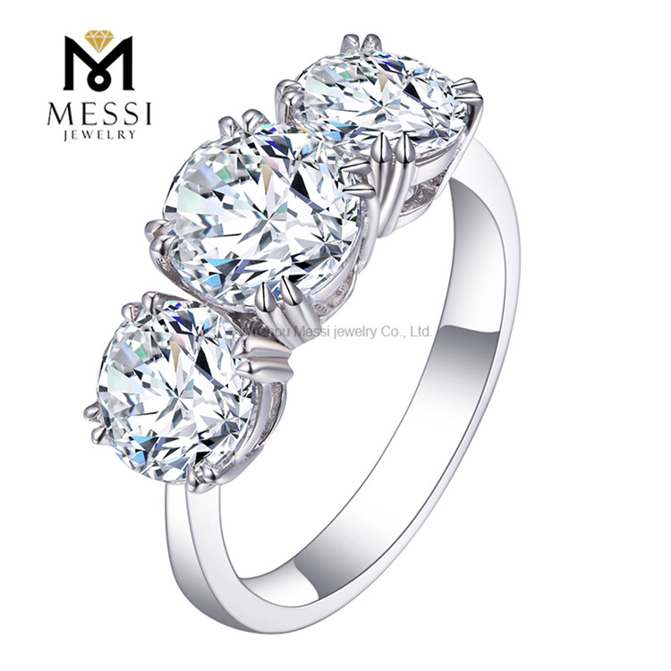 18k 화이트 골드 다이아몬드 결혼 반지 맞춤형 약혼 다이아몬드 반지