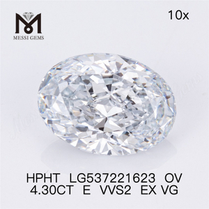 4.30ct vvs 화이트 구매 랩 다이아몬드 E 컬러 타원형 hpht 루즈 랩 다이아몬드