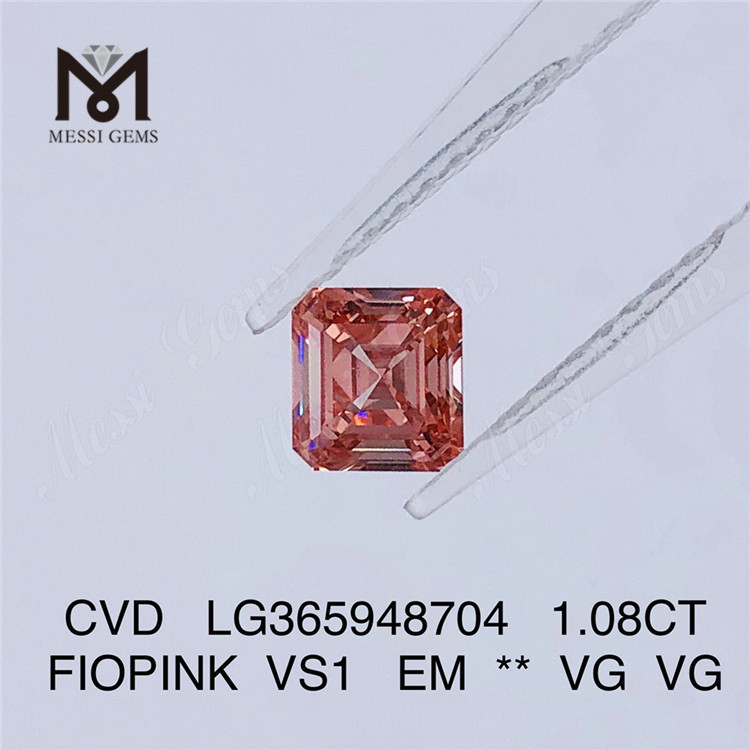 1.08CT FIOPINK VS1 EM 랩 다이아몬드 도매 CVD LG365948704