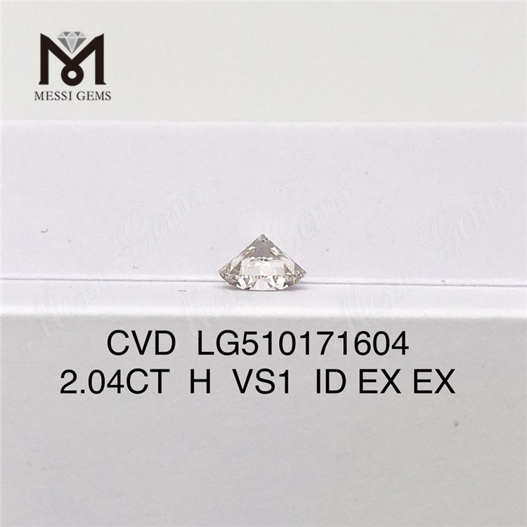 2.04CT 합성 다이아몬드 라운드 컷 H VS1 Cvd 다이아몬드 도매