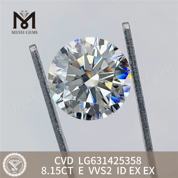 8.15CT E VVS2 ID 루즈 제조 다이아몬드 CVD LG631425358丨Messigems