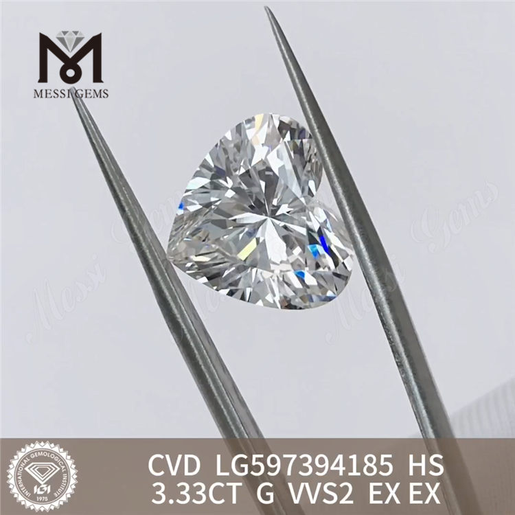 3.33CT G VVS2 EX EX HS 3ct 실험실 성장 cvd 다이아몬드 LG597394185丨 메시지 