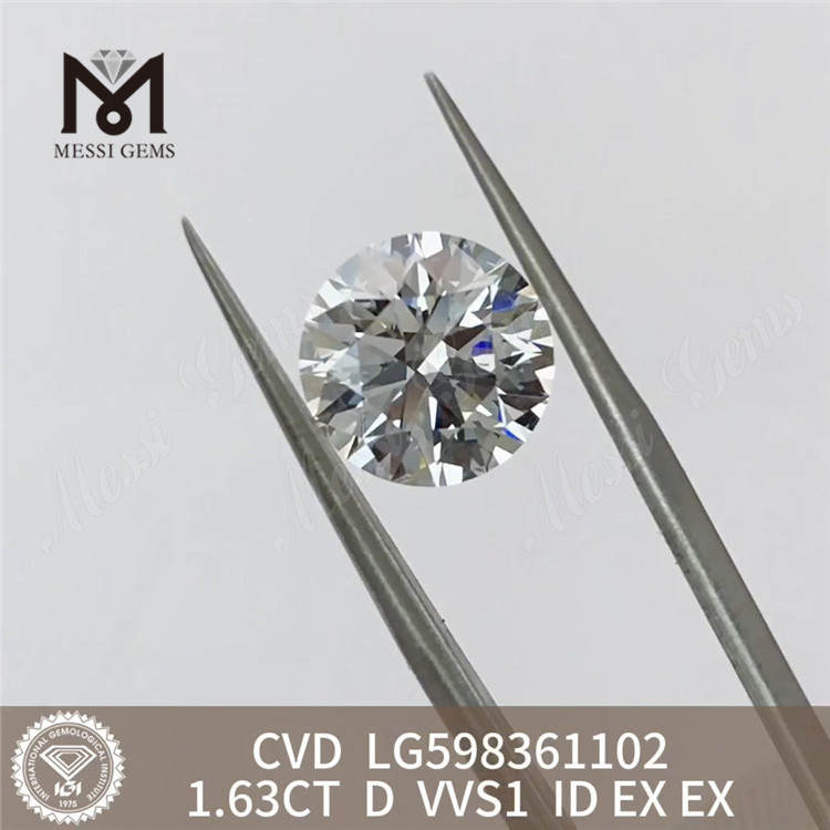 주얼리 디자이너를 위한 1.63CT D VVS1 ID EX EX Cvd 다이아몬드 도매丨Messigems LG598361102