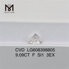 9.09CT F SI1 3EX CVD 랩 그로운 다이아몬드 중국 IGI 인증 완벽함丨Messigems LG608398805