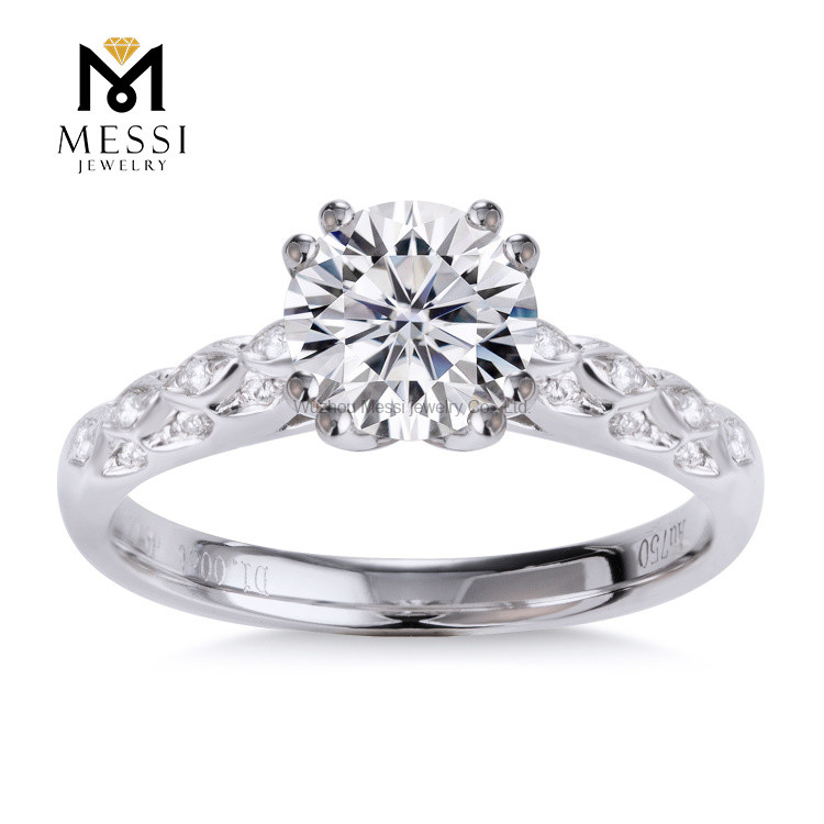 18k 리얼 골드 다이아몬드 반지 맞춤 디자인 여성 현대 결혼 반지