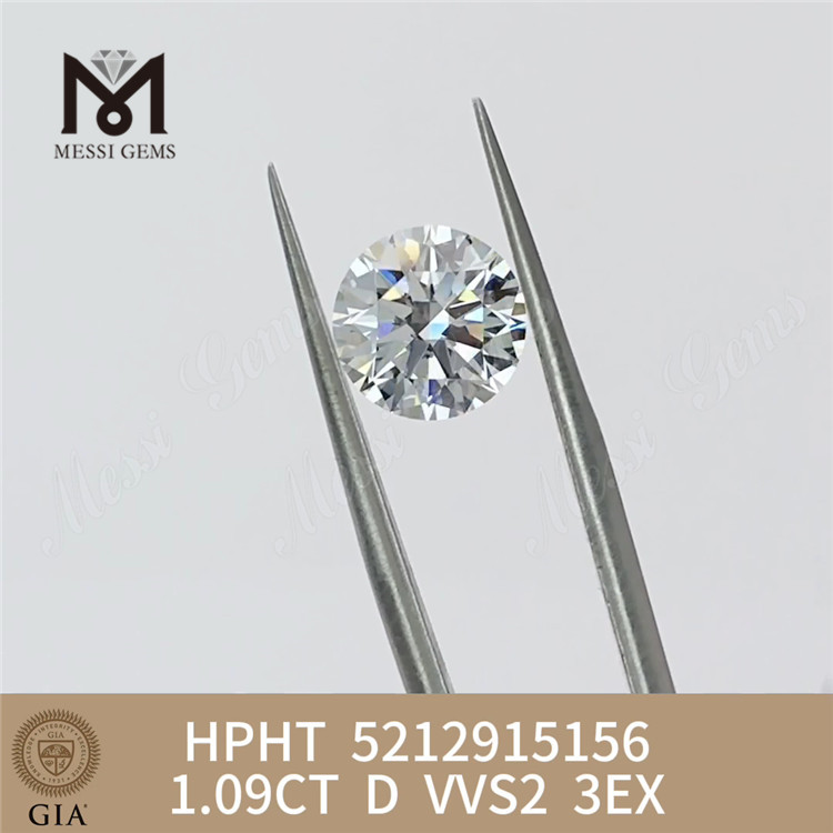 1.09CT D VVS2 3EX HPHT GIA는 채굴되지 않은 다이아몬드로 제작되었습니다. 5212915156丨Messigems 