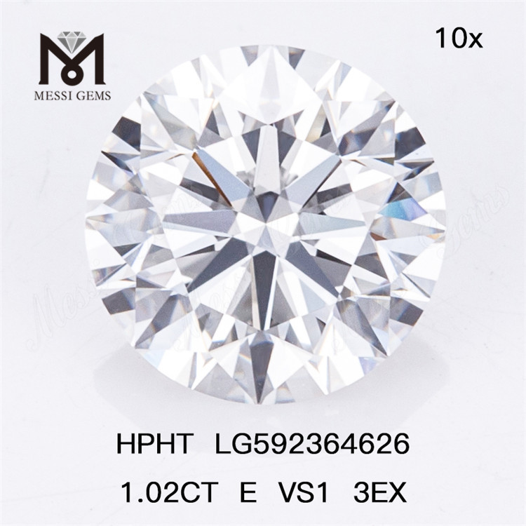 1.02CT E VS1 3EX 1ct HPHT 다이아몬드 IGI LG592364626 