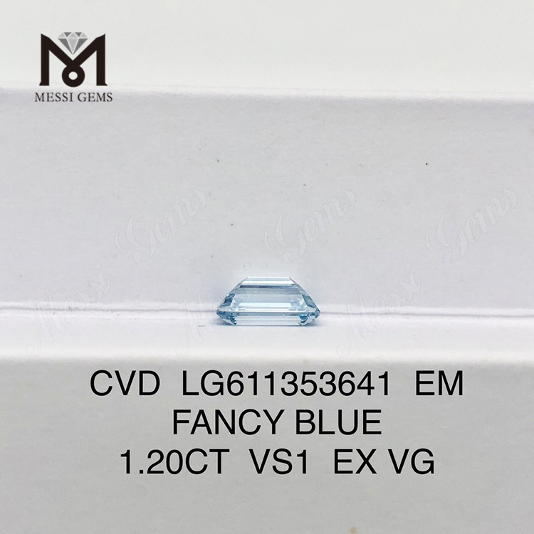 1.20CT VS1 CVD FANCY BLUE EM 최고 가격 실험실 성장 다이아몬드 LG611353641丨Messigems 