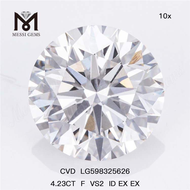 4.23CT F VS2 ID EX EX 대량 실험실 제작 다이아몬드 CVD LG598325626丨Messigems의 소스