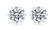 Messi Gems 간단한 디자인 스터드 귀걸이 1carat moissanite 다이아몬드 쥬얼리