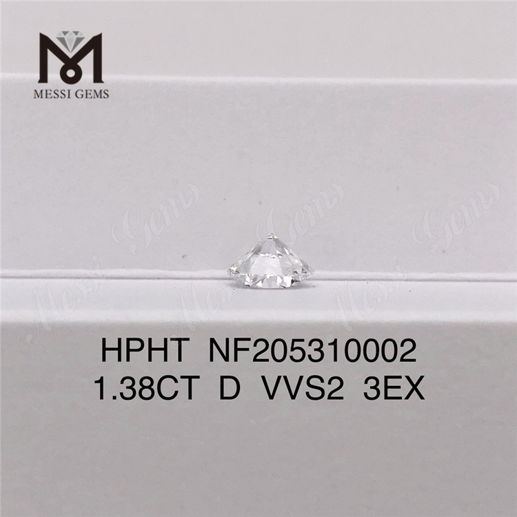 주얼리용 1.38 캐럿 D VVS2 3EX 실험실에서 재배한 HPHT 루즈 다이아몬드 재고 있음