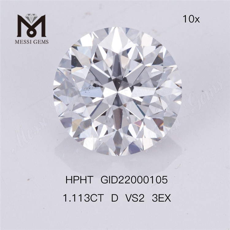 1.113ct HPHT 다이아몬드 D VS2 3EX 캐럿당 가격 합성 다이아몬드