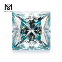도매가 루즈 모이소나이트 프린세스 컷 1 캐럿 블루 모이사나이트 다이아몬드