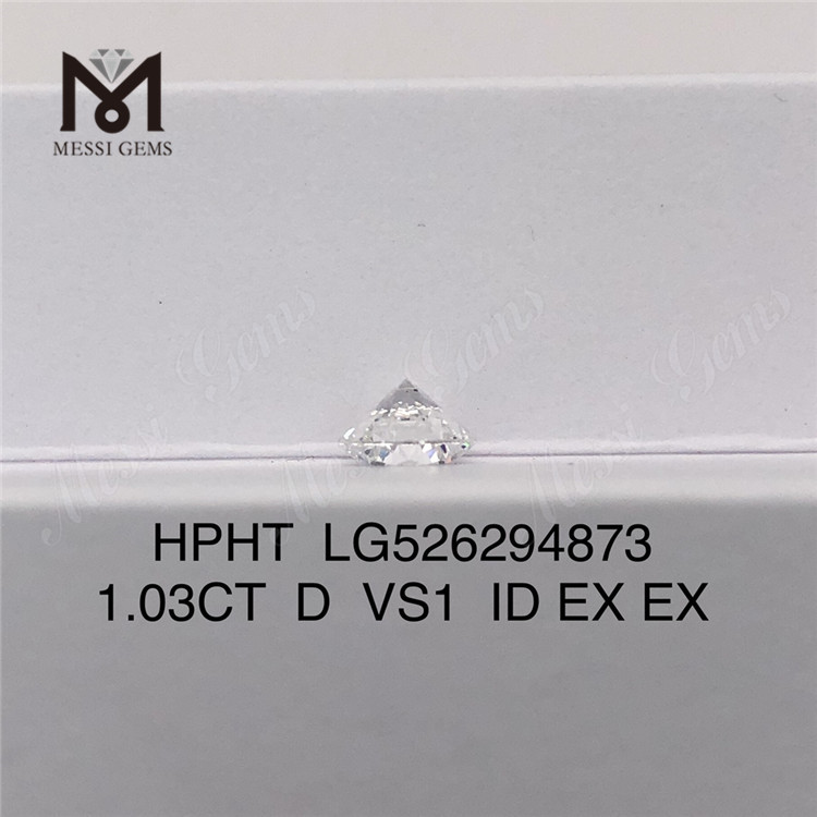 1.03CT D VS1 ID EX EX 라운드 igi 랩 그로운 다이아몬드 HPHT