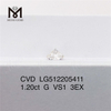 1.20ct VS 저렴한 루즈 cvd 랩 다이아몬드 G 3EX 1캐럿 인공 다이아몬드 저렴한 가격