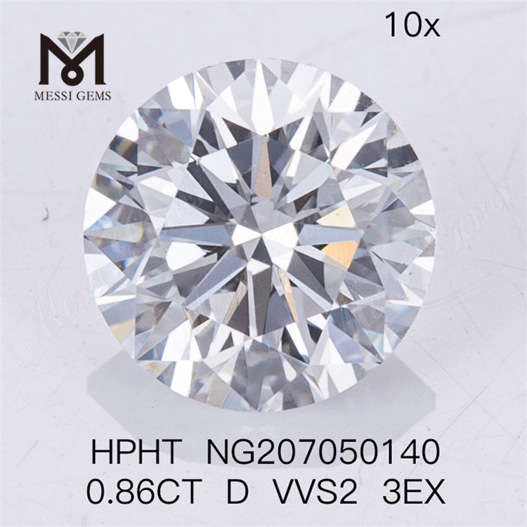 0.86CT 루즈 HPHT 다이아몬드 D VVS2 3EX 랩 다이아몬드 