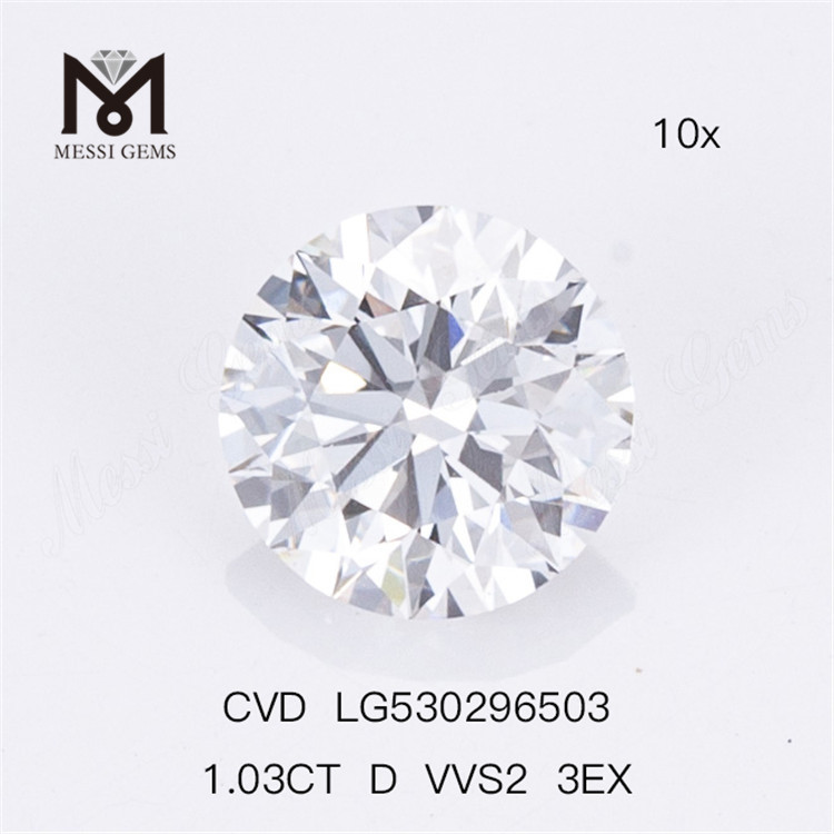 1.03CT D VVS 최고의 루즈 랩 다이아몬드 3EX CVD 다이아몬드 