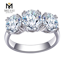 18k 화이트 골드 다이아몬드 결혼 반지 맞춤형 약혼 다이아몬드 반지