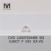 3ct F cvd 베스트 셀러 느슨한 실험실 다이아몬드 SQ vs1 흰색 느슨한 실험실 다이아몬드 도매 공장 가격