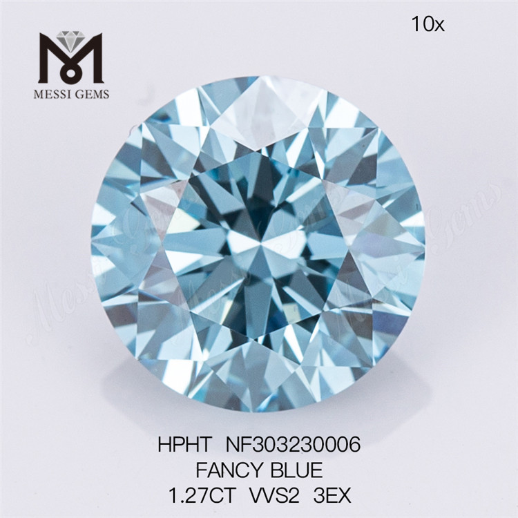 1.27CT FANCY VVS2 3EX 도매 연구실 블루 다이아몬드 HPHT NF303230006