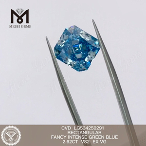 2.62CT VS 직사각형 인공 다이아몬드 블루 CVD 다이아몬드 공장 가격 LG534250291