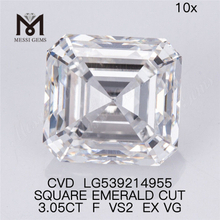 3.05ct F vs2 저렴한 루즈 랩 다이아몬드 어셔 컷 랩 그로운 다이아몬드
