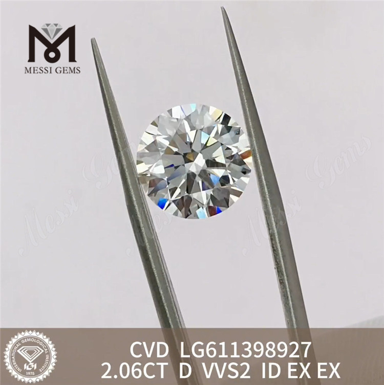 2.06CT D VVS2 ID 루즈 랩 다이아몬드 구매 IGI 인증 품질丨Messigems LG611398927