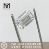 4.12CT D 에메랄드 컷 4ct 루즈 제작 다이아몬드 VVS2 LG611369349丨Messigems