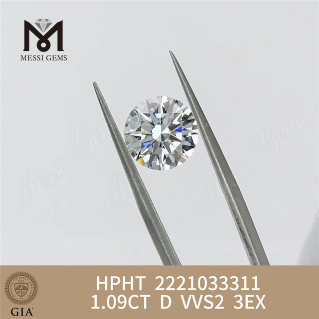 1.09CT D VVS2 3EX HPHT gia made in lab 다이아몬드 2221033311丨Messigems 