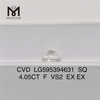 4.05CT F VS2 EX EX 4ct CVD 랩 다이아몬드 SQ CVD LG595394631