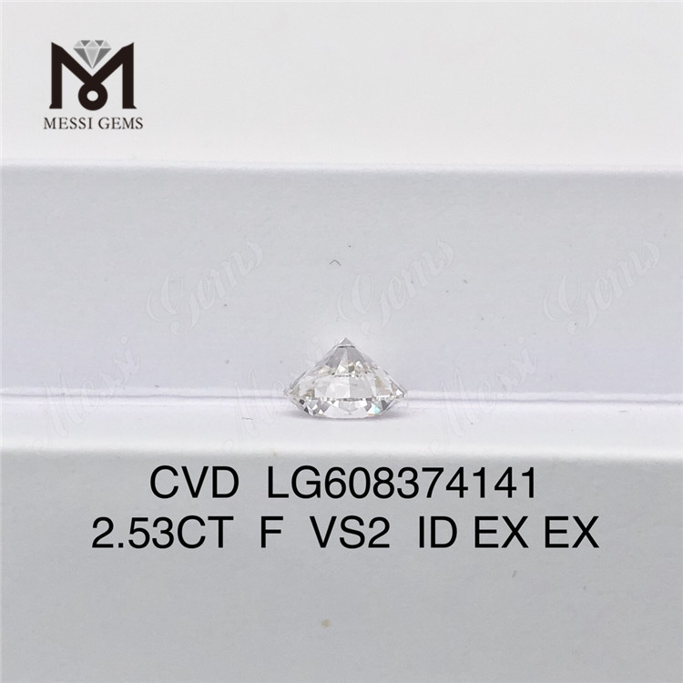 2.53CT F VS2 EX Cvd Lab에서 생산된 다이아몬드 윤리적으로 채굴된 다이아몬드만큼 내구성이 뛰어나고 화려함丨Messigems LG608374141