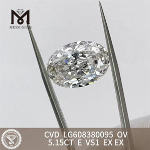 소매업체용 5ct 다이아몬드 인증서 igi OV E VS1 CVD LG608380095丨Messigems 