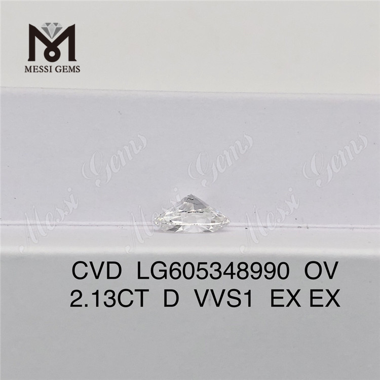 2.13CT D VVS1 IGI 인증 다이아몬드 OVAL CVD Green Edge丨Messigems LG605348990