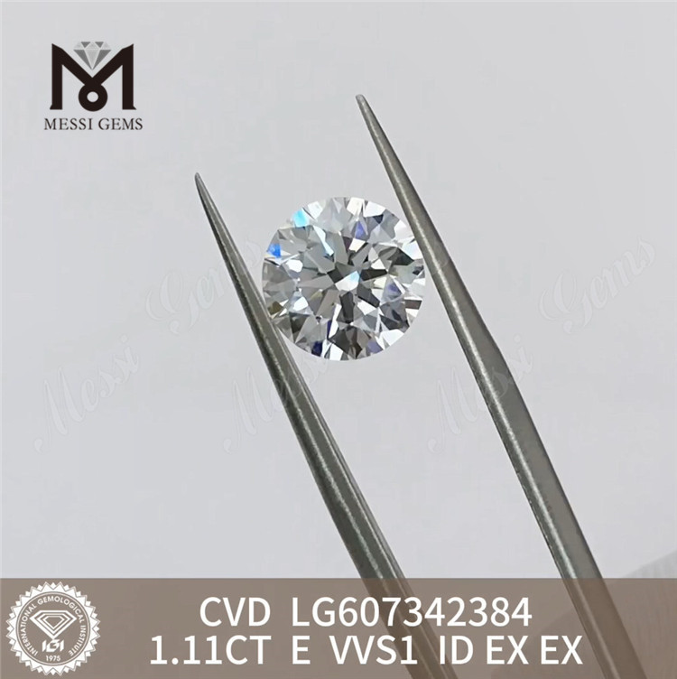 대량 구매를 위한 1.11CT E VVS1 ID 비용 1캐럿 실험실 성장 다이아몬드 CVD丨Messigems LG607342384