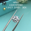1.51ct D VS1 RD EX 컷 그레이드 랩그로운 다이아몬드 HPHT