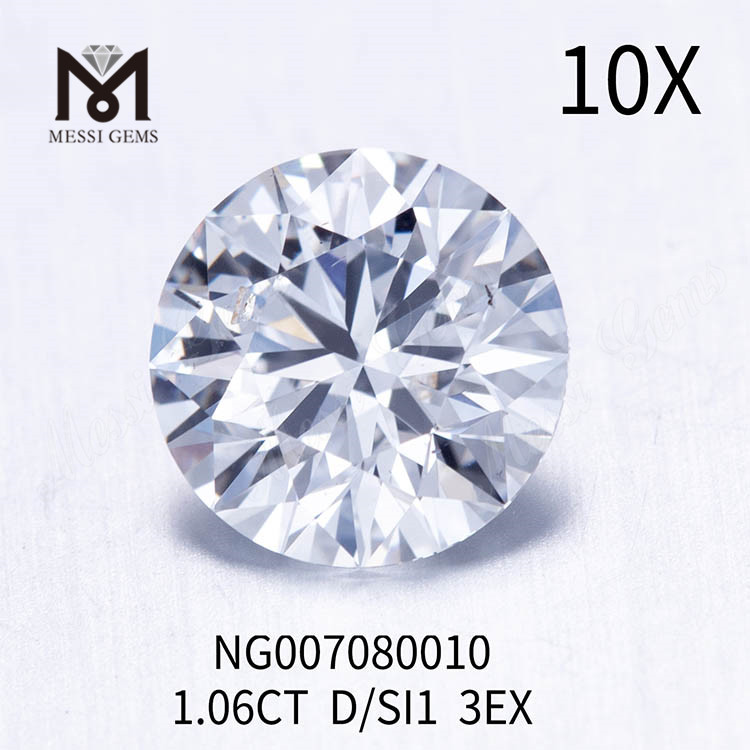 1.06ct D 화이트 랩 그로운 다이아몬드 스톤 SI1 EX CUT