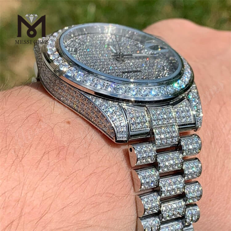 맞춤형 럭셔리 여성용 Moissanite 다이아몬드 시계