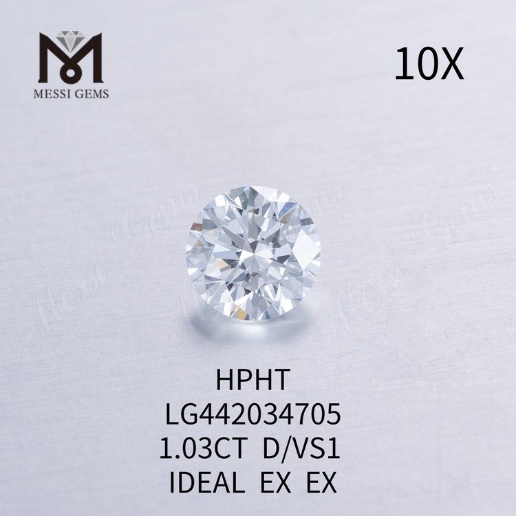 1.03캐럿 D VS1 IDEAL EX EX 인간이 만든 원형 다이아몬드