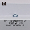 NF212200003 OV 1.01CT VS1 2EX 팬시 라이트 블루 HPHT 랩 다이아몬드