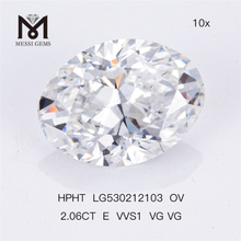 2.06CT E VVS1 VG VG 랩 그로운 다이아몬드 HPHT OV 랩 다이아몬드 