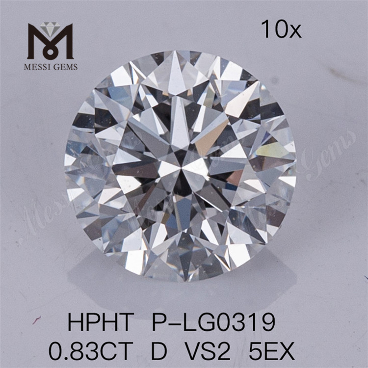 0.83CT HPHT 랩 다이아몬드 D VS2 5EX 루즈 랩 다이아몬드 