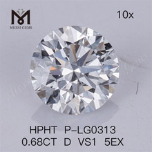 HPHT 실험실 다이아몬드 0.68CT D VS1 5EX 실험실 성장 다이아몬드