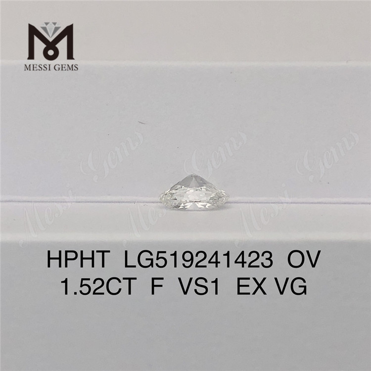 1.52ct F VS1 EX VG OV HPHT 랩 다이아몬드