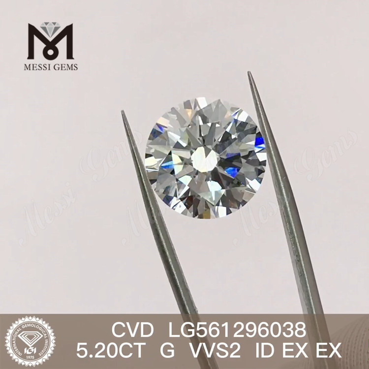 5.20CT G VVS2 ID EX EX 실험실 성장 다이아몬드 CVD LG561296038 
