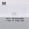 도매 1.10ct D VVS2 라운드 브릴리언트 컷 HPHT 3EX 합성 실험실 재배 다이아몬드