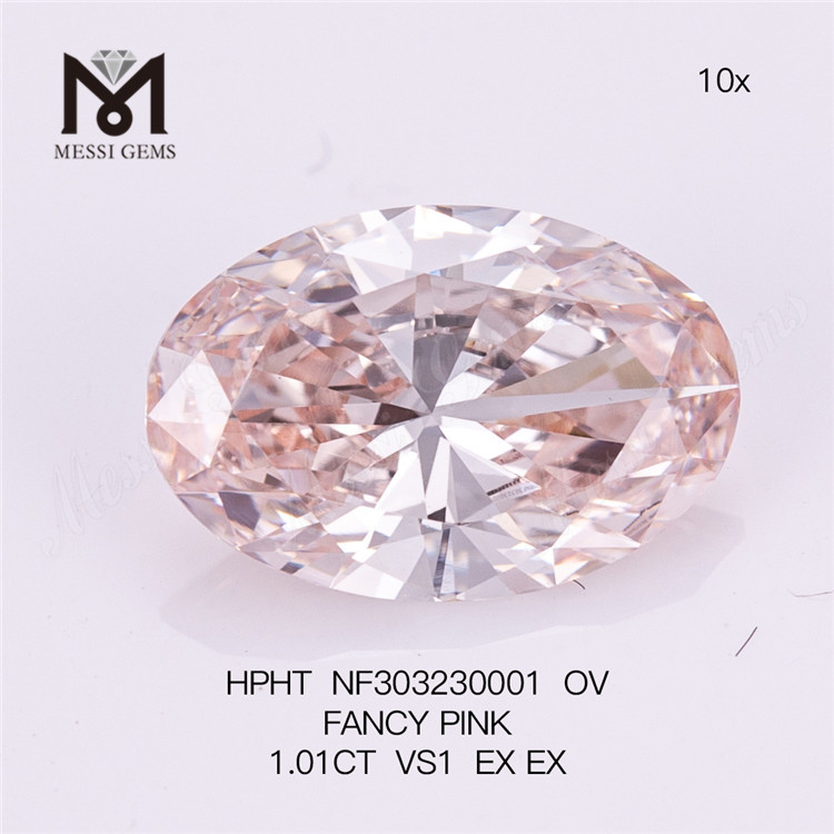1.01CT OV 팬시 핑크 VS1 EX EX 인공 핑크 다이아몬드 HPHT NF303230001