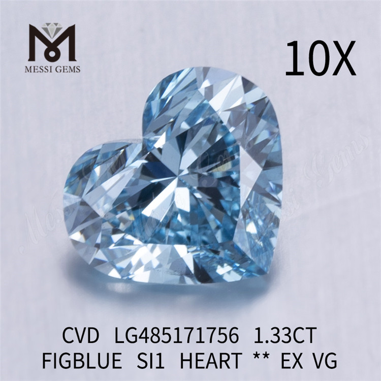 1.33CT FigBLUE SI1 HEART 실험실 성장 다이아몬드 공급업체 CVD LG485171756