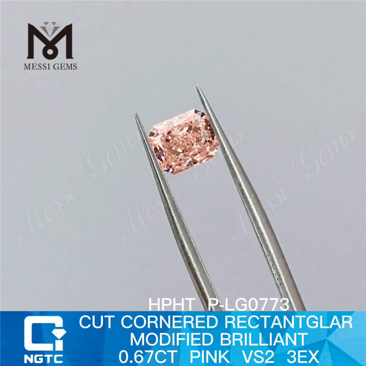 0.67CT HPHT 루즈 핑크 VS2 3EX 랩그로운 다이아몬드 P-LG0773